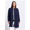 Intrecci milano Caban Sfrangiato Blu Donna