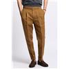 Pt torino Pantalone CARROT Lino e Cotone Cammello Uomo