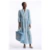Mc2 saint barth Abito Lungo Azzurro/Bianco Donna