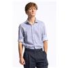 Sonrisa Camicia Misto Lino Riga Bianco/azzurro Uomo