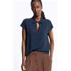 Slowear Polo Anna in Crepe Blu Donna