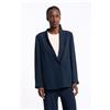Slowear Giacca in Crepe Blu Donna