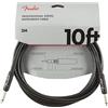 Fender Professional Series Cavo Strumento Jack 6.3mm Dritto 3m | Cavo per chitarra a basso rumore, conduttore in rame privo di ossigeno, jack da 1/4 nichelati, esibizioni dal vivo, studio
