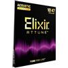 Elixir Strings, corde per chitarra acustica ATTUNE, Phosphor Bronze, suono nitido e chiaro di lunga durata con sensazione naturale, set da 6 corde, Extra Light 10-47