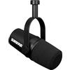 Shure MV7X XLR Podcast Microfono per podcasting, registrazione, streaming dal vivo e giochi, uscita per cuffie integrata, tecnologia di isolamento della voce, Nero