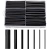 Carehabi Set di tubi termoretraibili, 200 pezzi, 9 cm, colore nero, tubi termoretraibili, impermeabili, 3:1, 2,4 - 19,1 mm, per cavi isolanti