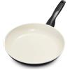 GreenPan Rio Padella Antiaderente in Ceramica Sana da 26 cm, Senza PFAS, Manico Fredda al Tatto, Sicuro in forno fino a 160°C, Nero e Crema