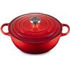Le Creuset Marmitta Evolution in ghisa vetrificata con Coperchio, diameter 26 cm, Volume 4.1 L, Rosso Ciliegia, 21114260600430