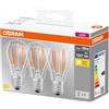 OSRAM Led Base Classic A100, Lampade Led A Filamento Chiaro In Vetro Per Base E27, Forma Di Lampadina, Bianco Caldo 2700K, ‎6 X 6 X 10.5 Cm