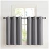 NICETOWN Tende Corte per Finestre Cucina Termiche con Anelli Tenda Oscurante da Interno Cameretta Bambino Decorazione per la Casa 2 Pannelli 107x90 CM Grigio