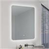 M Ledme - Specchio da bagno con luce 50X70 cm, specchio Mijas 15W, dimmerabile, 3 colori di luce, interruttore touch, vetro temperato HD, IP44, LM9303
