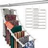 Avilia Grucce Pantaloni Salvaspazio Set 6, Gruccia Multipla a 6 Livelli | Grucce appendiabiti avvolgibili in polipropilene e acciaio per pantaloni, sciarpe e camicie, portata 3 kg, 48,5x36 cm
