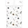 Herding Babybest Set di Biancheria da Letto Spazio, Federa 40 x 60 cm, Copripiumino 100 x 135 cm, Con Piega da Hotel e Cerniera con Marchio, 100% Cotone/Renforcé