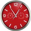 BRESSER MyTime Orologio da parete DCF termoigrometro 25 cm rosso