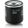 Mann Filter MANN-FILTER W 712/80 Filtro dell'olio - per Autovetture + veicoli commeriali