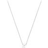 LUXENTER Collana Alphabet finitura argento - Lettera R, Mediano, Metallo, Senza pietra preziosa