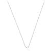 LUXENTER Collana Alphabet finitura argento - Lettera L, Mediano, Metallo, Senza pietra preziosa