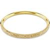 Swarovski Sublima Bracciale Rigido, Gioiello con Pavé a Neve di Cristalli, Taglio Rotondo, Taglia S, Chiusura a Cerniera, Placcatura in Tonalità Oro, 16 cm, 0,6 cm, 5,4 x 4,8 cm, 7,1 cm