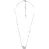Fossil Collana Da Donna In Argento Sterling, Lunghezza: 356mm+51mm, Larghezza: 13mm, Altezza: 9,5mm Collana In Argento Sterling, JFS00619040