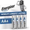 Energizer Ultimate Lithium AA (Confezione da 4) Pile 1,5V - Le batterie AA di più lunga durata al mondo - 25 anni di conservazione - 100% imballaggio riciclabile privo di plastica