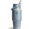 Hydro Flask - Wide Flex Straw Travel Bottle 710 ml (24 oz) - Ermetico, Isolato, Compatibile con Portabicchieri - Mantiene le Bevande Fredde per 24 Ore - Tappo con Cannuccia Flex - Shale Gray