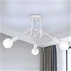 Toolight Lampadario Industriale Bianco E27, Plafoniera Vintage a 3-Luci, Lampadario Retrò Camera da Letto per Soggiorno Sala da Pranzo Corridoio, Ø40cm (lampadine non incluse)