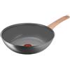 Lagostina Vivissima, Wok Antiaderente 28 cm con Manico Lungo, Rivestimento in Ceramica, Riscaldamento Rapido e Cottura Uniforme, Adatto a Tutte le Fonti di Calore Inclusa Induzione