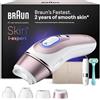 Braun Skin I·Expert Epilatore Luce Pulsata Smart, Epilazione Laser Peli Donna a Casa, Riduzione Permanente dei Peli, App Gratuita, Vanity Case, Mini Depilatore Viso, Rasoio Gillette Venus, 4 Testine