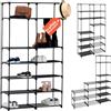 Avilia Scarpiera Salvaspazio 14 Ripiani - Organizer Scarpe 32 Paia in Acciaio e TNT, Scarpiera Alta 30x87x155 cm, Portascarpe Ingresso Armadio e Cabina, 30 kg, Montaggio a Incastro