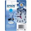 EPSON CARTUCCIA INCHIOSTRO CIANO DURABRITE ULTRA, SERIE 27/SVEGLIA