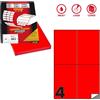 MARKIN Etichetta adesiva C/519 rosso fluo 100fg A4 105x148,5mm (4et/fg) Markin