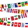 BOELLRUNO 100pz Bandiere Nazionali di Paesi Diversi Bandierine del Mondo 30M 14 * 21CM Bandierine Internazionali Decorative Paesi del Mondo varie Bandiere per Giochi Olimpici Scuola Giardino Bar Ristorante (A)