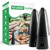 Fly Away Product Fly Away Ultra - Confezione da 2 ventole ricaricabili per esterni per tavoli con ultrasuoni, uso da tavolo all'aperto o interno, ristorante, barbecue, eventi, scoraggiare mosche, vespe, api, moca e