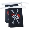 AZ FLAG Ghirlanda 6 Metri 20 Bandiere Pirata Con Bandana Rosso 21x15cm, Bandiera Dei Pirati - Teschio 15 x 21 cm - Festone Bandierine