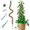 Tolesum Tutore per Piante Monstera 120cm Extra Spesso Ø 4cm - Palo di Muschio Pieghevole in Fibra di Cocco con Anima in Alluminio 7mm, Supporto Modellabile per Piante Rampicanti da Interno con Kit Accessori