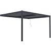 Habitat et Jardin Pergola addossata in alluminio Windsor - Grigio antracite - 3 x 4 m