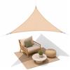 Zendea Tenda da Sole Triangolare 3x3x3 m Beige, Vela Parasole con Anelli