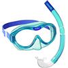 Mares Combo Dilly - Set maschera e boccaglio bambini 4-7 anni, maschera in TPE flessibile, lente morbida, boccaglio ergonomico in silicone