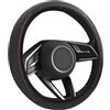 flintronic Coprivolante Auto, Coprivolante Auto in PVC Pelle, Traspirante e Antiscivolo, Universale 36-38 cm, Accessori Auto Interno