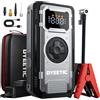 Dyeetic Avviatore Batteria Auto 6000A con Compressore 150PSI, Booster Avviamento per 12V Auto/Motor (All GAS e 10.0L Diesel), Power Bank Avviatore Emergenza con Torcia, Cavi di Avviamento
