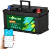 Mjbsan LiFePO4, batteria al litio da 12 V, 140 Ah, H190, 1792 Wh, con BMS da 150 A, max. 15000 + cicli, protezione a bassa temperatura, per camper, impianti solari, roulotte