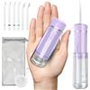 Bezvoi Idropulsore Dentale Portatile Senza Fili, 180ml Irrigatore Orale con 5 Modalità, IPX7 Impermeabile, Ricaricabile, Facile da Usare, Pulizia Profonda per Denti e Gengive, Viola