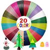 Yungden Penna 3D Filamento PLA 20 Colori 1.75MM 3D Pen Filamento Recharge con 2 tappi a dito Penne 3D Filo Adatto per MYNT3D SCRIB3D Winkin LIHUACHEN e Acdolf Matite 3D (Non Include la Penna 3D)