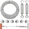 GZFTMKOBNS cavo acciaio 3mm 20m,tendifilo per recinzione M5,tenditore cavo acciaio,tirante cavo acciaio,fune acciaio,tendicavo per filo acciaio,cavo acciaio per tende da esternom