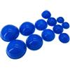 DEVNWIGMO 12 Pezzi Vacuum Silicone Professionale Accessori Cupping Elastico Facile Da Pulire Manuale Pressione Forte Adatta Cura Personale Benessere Sa, Blu