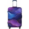 Mexpekil Copertura elastica per valigie, protezione universale per trolley da viaggio, Puprle Ink Marble, M Fit 22-24 Inch Luggage