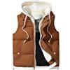 Generico Gilet Uomo Invernale Caldo Gilet Smanicato Imbottito Invernale con Cappuccio Antivento Giacca Senza Maniche Sportivo Giubbotto Casual con Zip Giacca Calda Uomo Trekking Casual Winter Jacket Men
