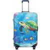 Mexpekil Copertura elastica per valigie, protezione universale per trolley da viaggio, Tartaruga subacquea del fumetto, M Fit 22-24 Inch Luggage