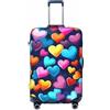 Mexpekil Copertura per valigia San Valentino cuore colorato elastico bagagli copre protezione per valigie universale viaggio trolley cover M Fit 22-24 pollici bagagli