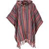 GURU SHOP, Poncho Hippie Chic, Ethno Poncho, Poncho Andino, Arancione/verde, Cotone, Dimensione Indumenti:One Size, Giacche, Cardigan e Poncho
